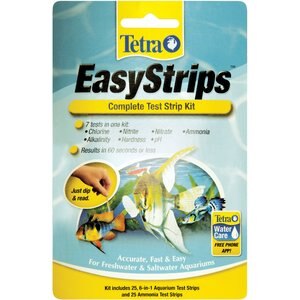 Tetra EasyStrips Complete Freshwater & Saltwater Aquarium Test Strips, 25 count