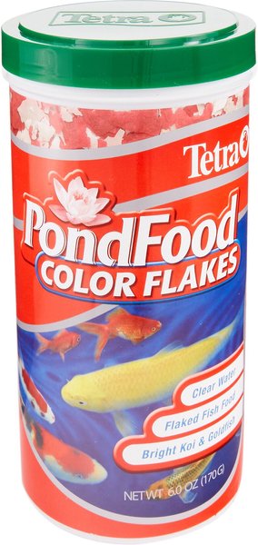 Tetra PondFood Color Flakes Koi & Goldfish Fish Food, 6-oz jar slide 1 of 8