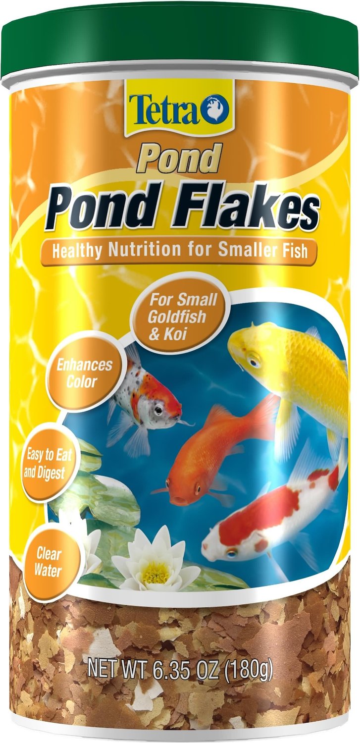 TETRA Pond Flakes Small Fish Food, 6.35 
