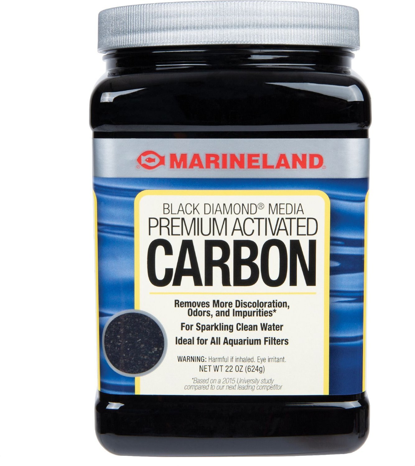 Marineland Black Diamond Activated Carbon Filter Media, 22-oz jar