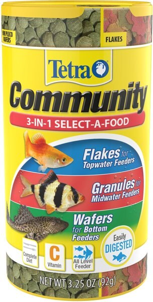 Tetra Community Select-A-Food Tropical Fish Food, 3.25-oz jar slide 1 of 9