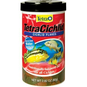 Tetra Cichlid Flakes Cichlid Fish Food, 2.82-oz jar