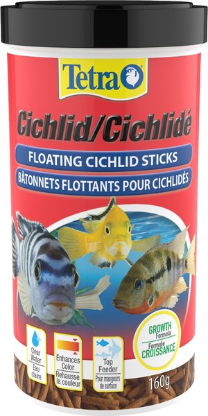 Tetra Cichlid Floating Cichlid Sticks Fish Food, 5.65-oz jar slide 1 of 9