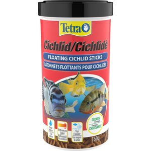 Tetra Cichlid Floating Cichlid Sticks Fish Food, 5.65-oz jar