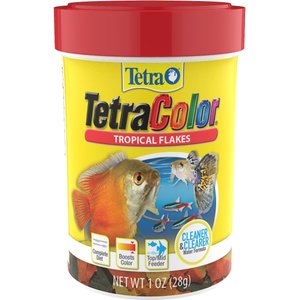 Tetra Color Tropical Flakes Fish Food, 1-oz jar