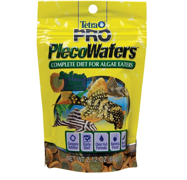 Tetra PRO PlecoWafers Complete Diet for Algae Eaters Fish Food, 2.12-oz bag slide 1 of 5