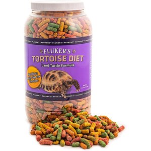 Fluker's Large Pellet Tortoise Diet Land Turtle Food, 3.25-lb jar