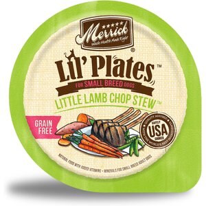 Merrick Lil' Plates Grain-Free Small Breed Wet Dog Food Little Lamb Chop Stew, 3.5-oz tub, case of 12