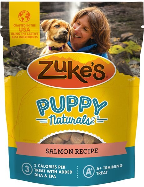 Zuke's Puppy Naturals Salmon & Chickpea Recipe Grain-Free Dog Treats, 5-oz bag slide 1 of 9
