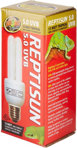Zoo Med ReptiSun 5.0 UVB Compact Fluorescent Mini Reptile Lamp, 13-Watt slide 1 of 3