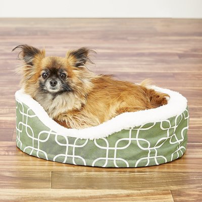 MidWest QuietTime Defender Orthopedic Bolster Cat & Dog Bed w/ Removable Cover, Green, slide 1 of 1
