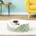 MidWest QuietTime Defender Orthopedic Bolster Cat & Dog Bed w/ Removable Cover, Green, 25-in