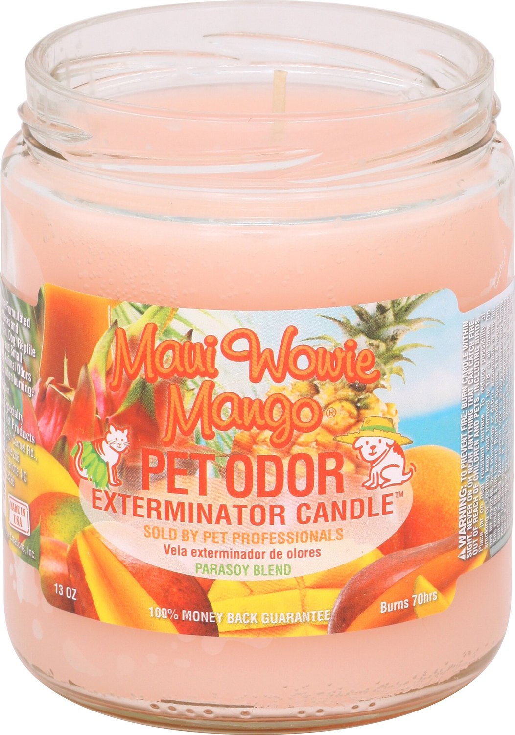 Smoke Odor Exterminator Deodorizing Candle Jar Pineapple Coconut Burns Fragrance 