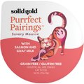 Solid Gold Purrfect Pairings Savory Mousse with Salmon & Goat Milk Grain-Free Cat Food Cups, 2.75-oz, case of 6