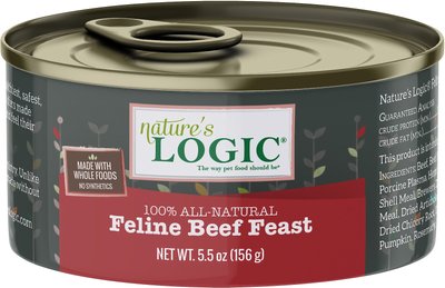 Nature's Logic Feline Beef Feast Grain-Free Canned Cat Food, slide 1 of 1