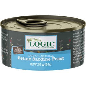 Nature's Logic Feline Sardine Feast Grain-Free Canned Cat Food, 5.5-oz, case of 24