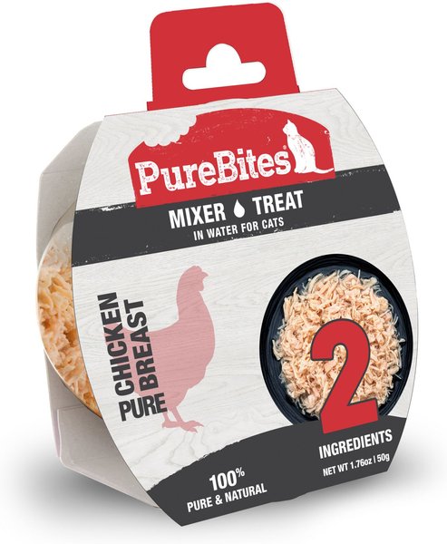 PureBites Mixers 100% Chicken Breast in Water Grain-Free Cat Food Trays, 1.76-oz, case of 12 slide 1 of 9