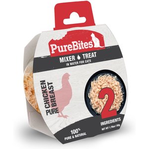 PureBites Mixers 100% Chicken Breast in Water Grain-Free Cat Food Trays, 1.76-oz, case of 12