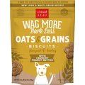 Cloud Star Wag More Bark Less Oats & Biscuits with Crunchy Peanut Butter Cookie Recipe Dog Treats, 3-lb bag