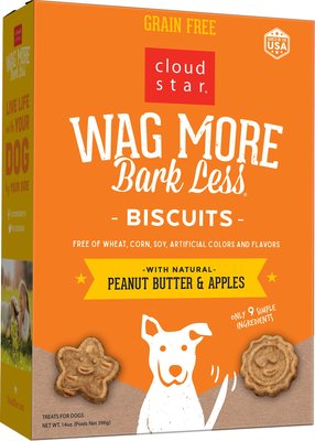 Cloud Star Wag More Bark Less Grain-Free Oven Baked with Peanut Butter & Apples Dog Treats, slide 1 of 1