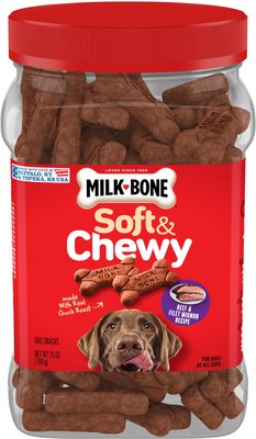 Milk-Bone Soft & Chewy Beef & Filet Mignon Recipe Dog Treats, slide 1 of 1