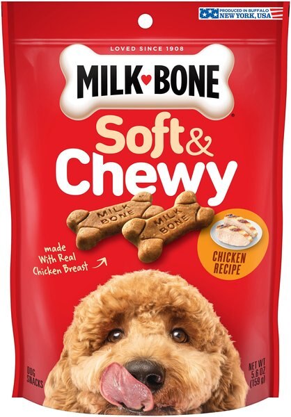 Milk-Bone Soft & Chewy Chicken Recipe Dog Treats, 5.6-oz bag slide 1 of 7